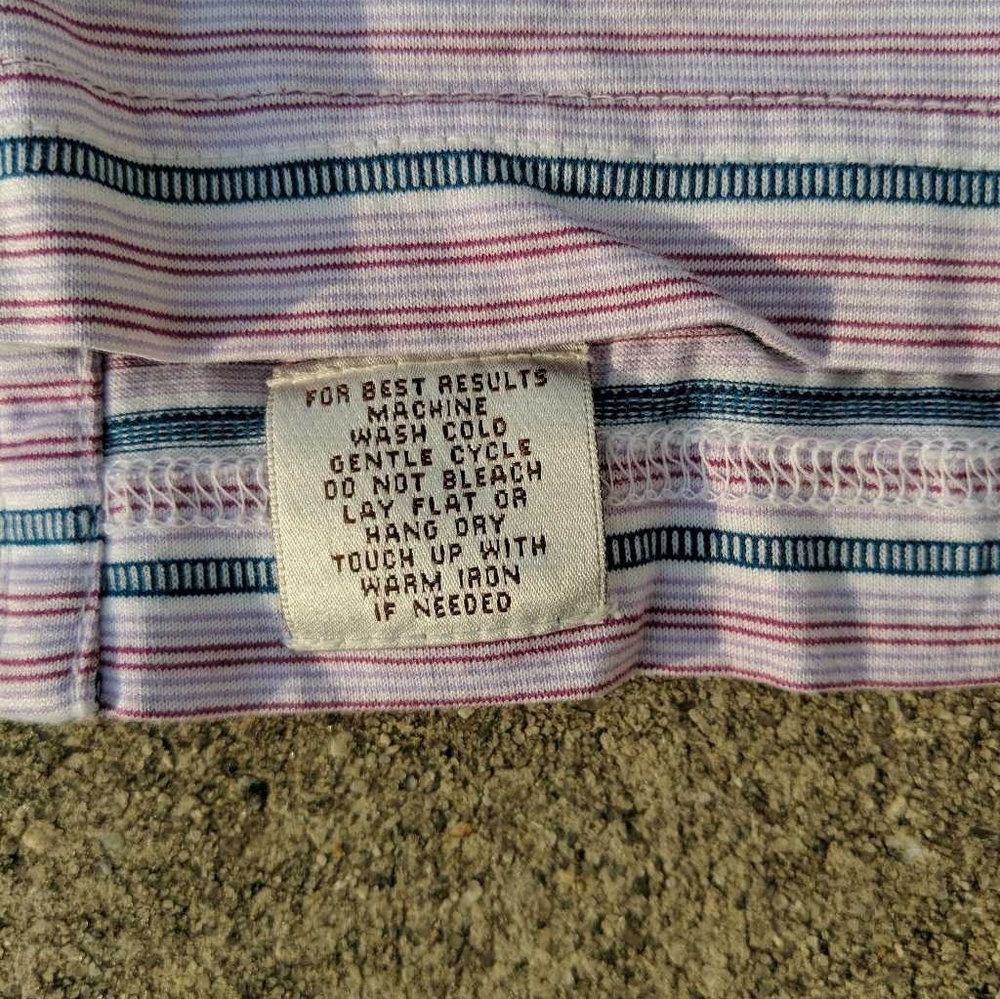 Peter Millar Mens Golf Polo Shirt Stripes Sz Large - Picture 5 of 5